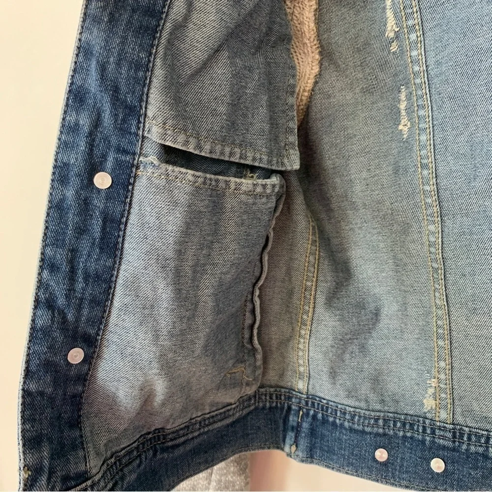 Free People Denim Multimedia Jacket Size‎ XS